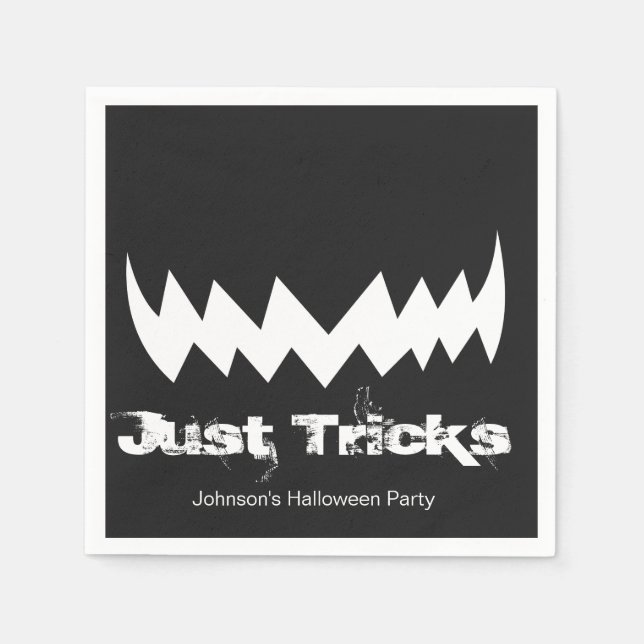 Guardanapo De Papel Apenas Tricks Mau Smile Halloween (Frente)