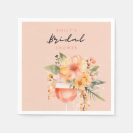 Guardanapo De Papel Aperol Spritz Floral Chá de Noiva