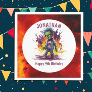 Guardanapo De Papel Apocalypse Birthday Zombie Boy