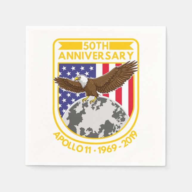 Guardanapo De Papel Apollo 11 50º aniversário do Livro de Celebrações (Frente)