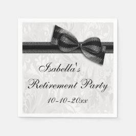 Guardanapo De Papel Aposentação do Arco Damask e Black Faux