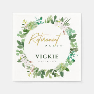 Guardanapo De Papel Aposentação Suculenta da Folhagem de Ferro