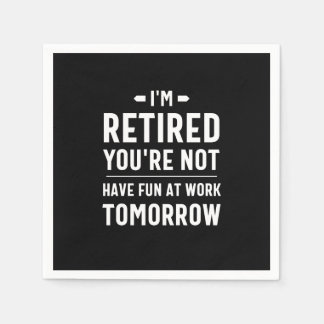 Guardanapo De Papel aposentadoria engraçada, aposentadoria divertida