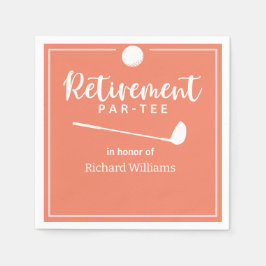 Guardanapo De Papel Aposentadoria Golf Ball Tee Flag Modern Pea