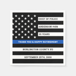 Guardanapo De Papel Aposentadoria Personalizada de Linha Azul-Fino