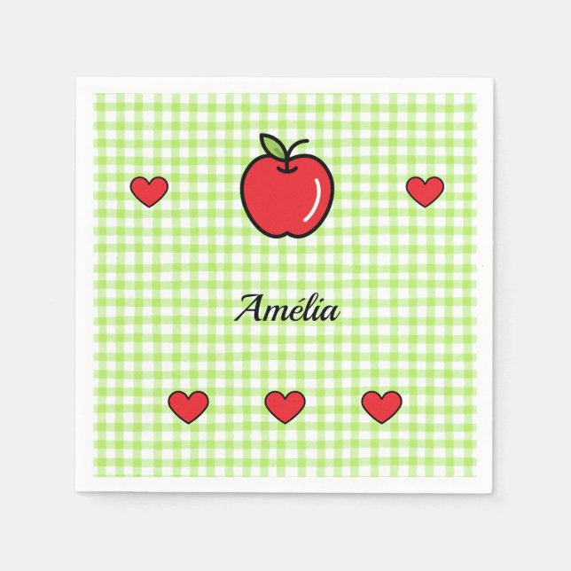 Guardanapo De Papel Apple Baby Shower Napkins – “Sweet Little One”  (Frente)
