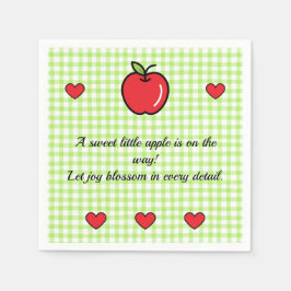 Guardanapo De Papel Apple Baby Shower Napkins – “Sweet Little One”