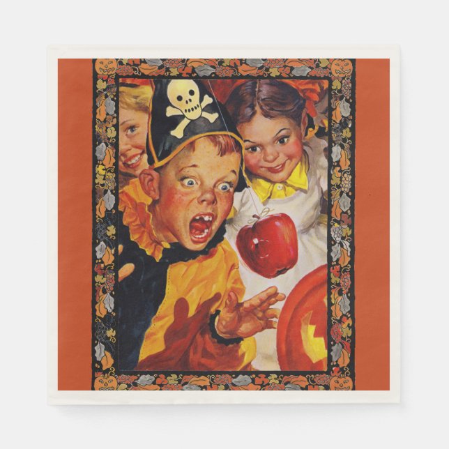 Guardanapo De Papel Apple Bobbing Dangerous Paper Napkin (Frente)
