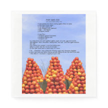 Apple Cake Recipipiente Papel Napkin