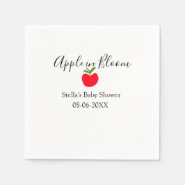 Guardanapo De Papel Apple in bloom baby shower red apple name date 