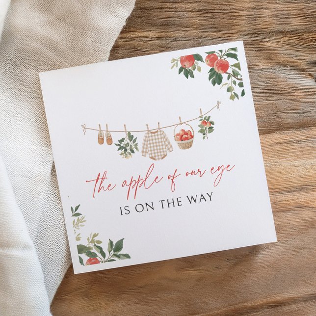 Guardanapo De Papel Apple of Our Eye Fall Baby Shower (Criador carregado)