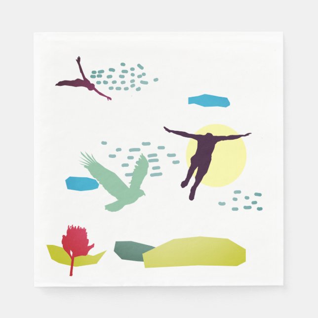 Guardanapo De Papel Aprender a voar (Frente)