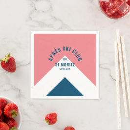Guardanapo De Papel Après Ski Club Pink Marinho Retro Style Party