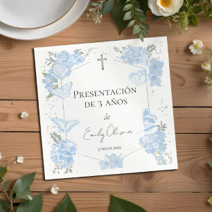 Guardanapo De Papel Apresentação de 3 años Napkins Butterflys