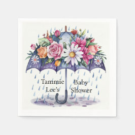 Guardanapo De Papel Apresentado com Chá de fraldas de Flores