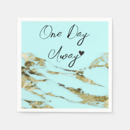 Guardanapo De Papel Aqua Blue Abstrato a Um Dia de Janto de ensaio