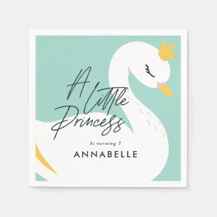 Guardanapo De Papel Aqua elegante foto esplêndida bela festa do cisne