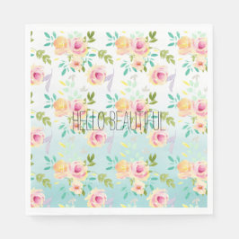 Guardanapo De Papel Aqua Ombre Amarelo-rosa