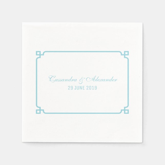 Guardanapo De Papel Aqua Paradise Deco Chic Wedding (Frente)