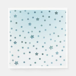 Guardanapo De Papel Aqua White Ombre Stars