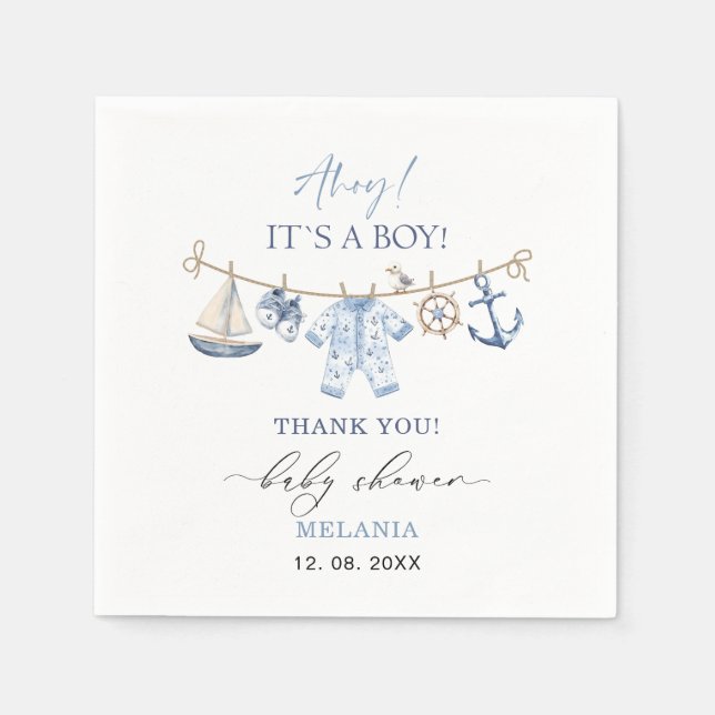 Guardanapo De Papel Aquahoque é um chá de fraldas (Frente)