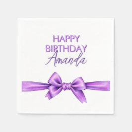 Guardanapo De Papel Aquarela Arco Roxo Coquette Sweet 16 Aniversário