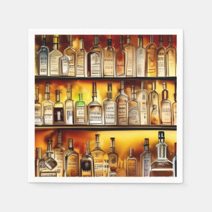 Guardanapo De Papel Aquarela artística do Bar traseiro