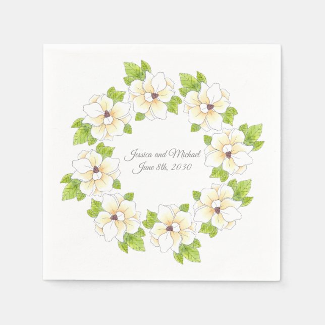 Guardanapo De Papel Aquarela, Caneta e corante Magnolia (Frente)