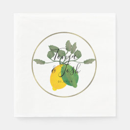 Guardanapo De Papel Aquarela Casamento Limoncillo Limão Lima