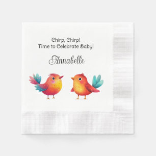 Guardanapo De Papel Aquarela de Chá de fraldas de pássaros
