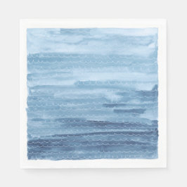 Guardanapo De Papel Aquarela debaixo do papel marinho Nápoles