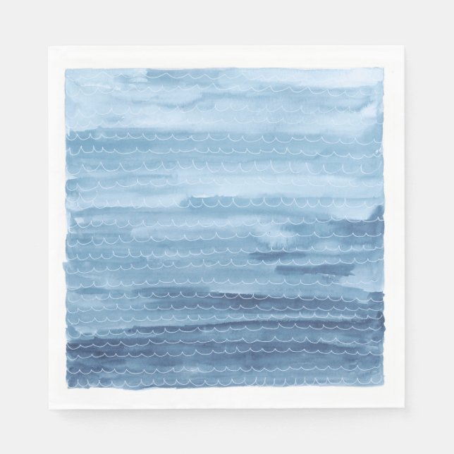 Guardanapo De Papel Aquarela debaixo do papel marinho Nápoles (Frente)