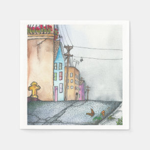 Guardanapo De Papel Aquarela do bairro de São Francisco