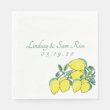 Aquarela Limão Buquê Citrino Amarelo Casamento