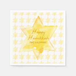Guardanapo De Papel Aquarela personalizada - estrela judaica Hanukkah