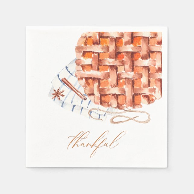 Guardanapo De Papel Aquarela Pumpkin Pie Amizade (Frente)