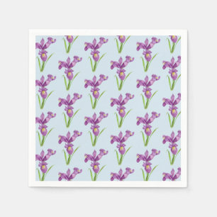 Guardanapo De Papel Aquarela Purple Iris Arte Floral