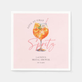 Guardanapo De Papel Aquarela Rosa Bege Aperol Spritz Chá de Noiva