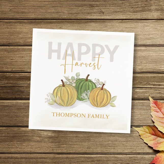 Guardanapo De Papel Aquarela Simples Abóbora De Cabra Feliz Colheita (Criador carregado)