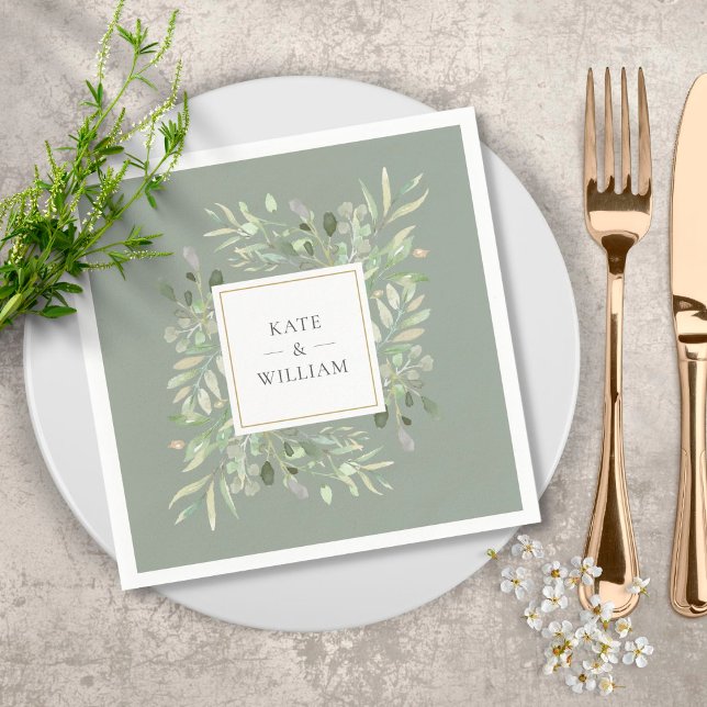 Guardanapo De Papel Aquarela Verde Salga Verde (Criador carregado)