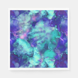Guardanapo De Papel aquarelas de fantasia azul: