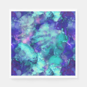 Guardanapo De Papel aquarelas de fantasia azul:
