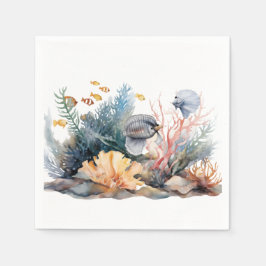 Guardanapo De Papel Aquário de pintura marítima