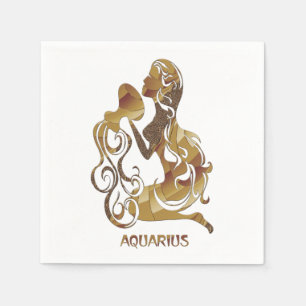 Guardanapo De Papel Aquarius Zodiac