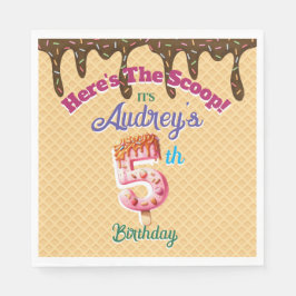 Guardanapo De Papel Aqui está o Convite para Cones de Waffle Scoop