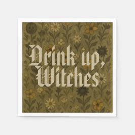 Guardanapo De Papel Aqui para os "Boos" Bebam, Bruxas