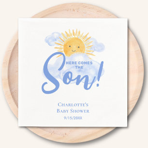 Guardanapo De Papel Aqui Vem O Filho Chuvinha de Sol Baby Shower