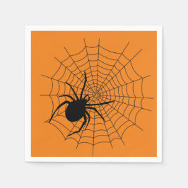 Guardanapo De Papel Aranha-Aranha-do-Halloween Laranja