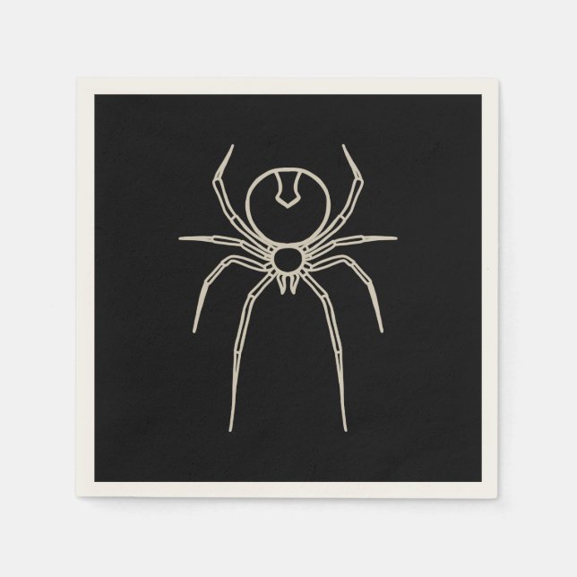 Guardanapo De Papel Aranha - Bat Black e Bone White (Frente)