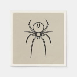 Guardanapo De Papel Aranha - Branco Osso e Preto Bato